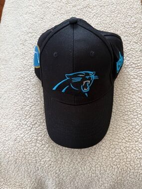 Carolina Panthers Black Cap with Blue Embroidered Logo